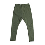 Tapered Cotton Blend Chino Pants // Fresh Pine (36WX32L)