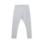 Tapered Cotton Blend Chino Pants // Ice Grey (33WX32L)