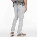 Tapered Cotton Blend Chino Pants // Ice Grey (33WX32L)