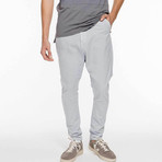 Tapered Cotton Blend Chino Pants // Ice Grey (33WX32L)