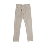 Regular Fit Cotton Blend Garment Washed Chino Pants // Beige (30WX32L)