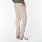 Regular Fit Cotton Blend Garment Washed Chino Pants // Beige (30WX32L)