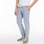 Regular Fit Cotton Blend Garment Washed Chino Pants // Ice Grey (32WX32L)