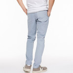 Regular Fit Cotton Blend Garment Washed Chino Pants // Ice Grey (32WX32L)