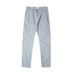 Regular Fit Cotton Blend Garment Washed Chino Pants // Ice Grey (32WX32L)