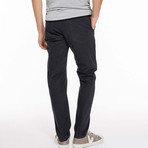 Regular Fit Cotton Blend Garment Washed Chino Pants // Meteorite (31WX32L)