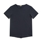 Crew Neck Garment Dyed Organic Cotton T-shirt // Slate Blue (S)