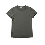 Crew Neck Raw Edged Organic Cotton T-shirt // Khaki (XL)