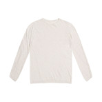 Linen Blend Crew Neck Knitted Sweater // Beige (M)