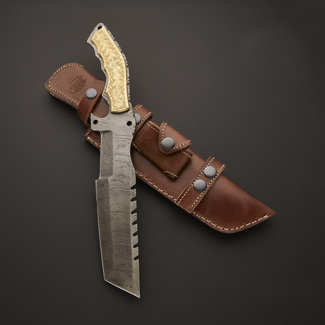 Damascus Tracker Knife // TRK-21