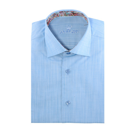 Chaz Button-Up // Solid Turquoise (XL)