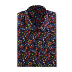 Al Button-Up // Multicolor Round Figures // Black (2XL)