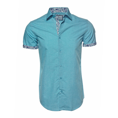 Dylan Button-Up Shirt // Turquoise (XL)