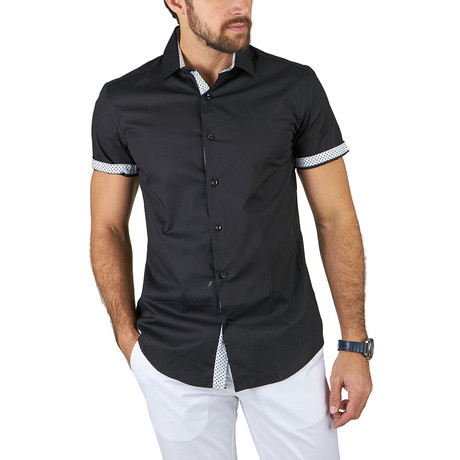 Hudson Button-Up Shirt // Black (L)