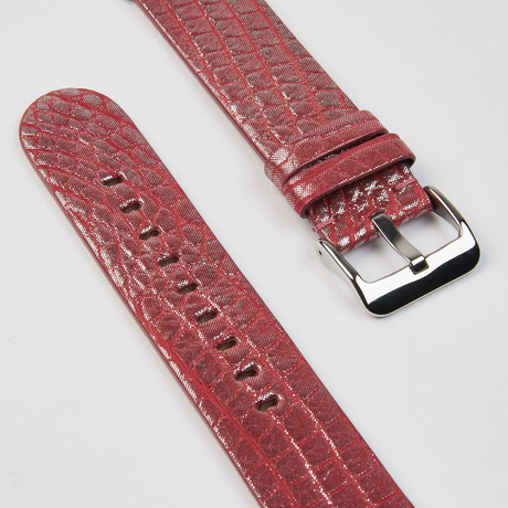 Genuine Alligator Apple Watch Strap // Gray Pink // 42mm (Rose Gold Hardware // 38mm Case Dia.)