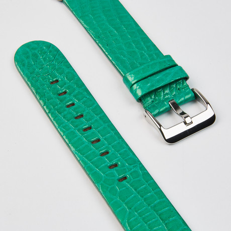 Genuine Alligator Apple Watch Strap  // Jade (Black Hardware (38mm))