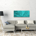 Blooming // Teal (48"W x 19"H)