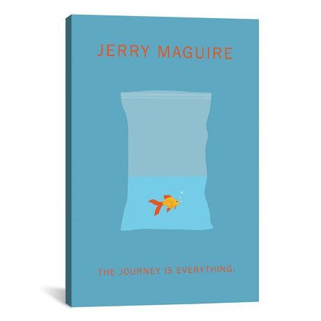 Jerry Maguire // Minimalist Poster (26"W x 18"H x 0.75"D)