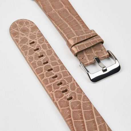 Genuine Alligator "Fits Apple" Watchstrap // Bronze (Black Hardware // 42mm Case)