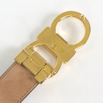 Double Gancio Suede Belt // Gold (42" Waist // 105 cm)