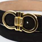 Double Gancio Suede Belt // Gold (42" Waist // 105 cm)