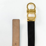 Double Gancio Suede Belt // Gold (42" Waist // 105 cm)