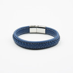 Jean Claude Jewelry // Leather Bracelet // Blue