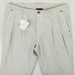 Brunello Cucinelli Denim Pleated + Leather// Gray (28WX33L)