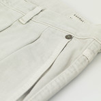 Brunello Cucinelli Denim Pleated + Leather// Gray (28WX33L)