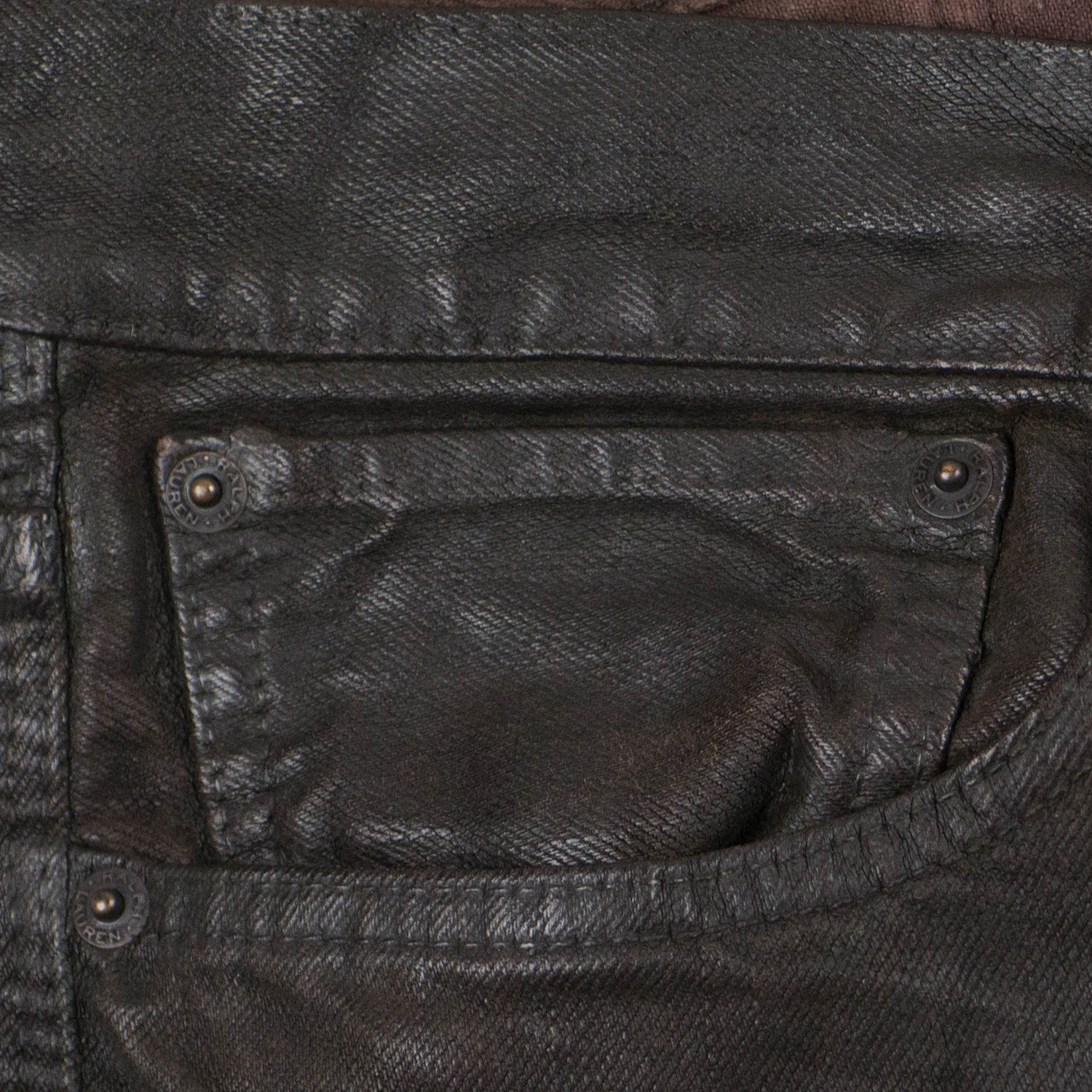 Ralph Lauren Black Label Waxed Slim Denim // Brown (28WX33L) - Tom