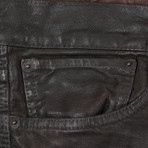 Ralph Lauren Black Label Waxed Slim Denim // Brown (28WX33L)