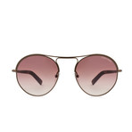 Women's Jessie Aviator Sunglasses // Matte Dark Brown + Brown Gradient