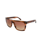 Morgan Sunglasses // Striped Brown Rose