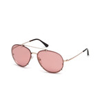 Men's Dickon Sunglasses // Gold + Pink Mirror
