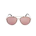Men's Dickon Sunglasses // Gold + Pink Mirror