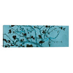 Almond Blossom on Teal // Vincent van Gogh // 1888 (36"W x 12"H x 0.75"D)