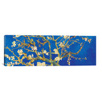 Almond Blossom On Royal Blue // Vincent van Gogh (60"W x 20"H x 0.75"D)