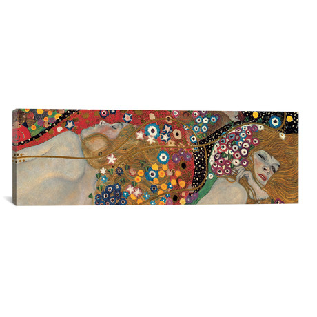 Sea Serpents, Detail I // Gustav Klimt (36"W x 12"H x 0.75"D)
