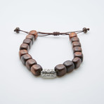 Jean Claude Jewelry // Spiritual Wooden Beads + Silver Alloy Accessories // Brown