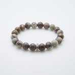 Holly Jasper Bracelet + Silver Plated "Mark" Inserts