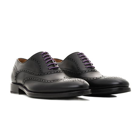 Oxford Calf Leather // Black + Purple (Euro: 39)