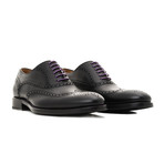 Oxford Calf Leather // Black + Purple (Euro: 42)