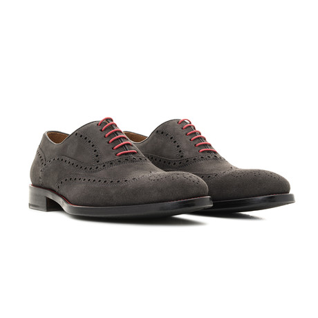 Oxford Suede // Grey + Red (Euro: 40)