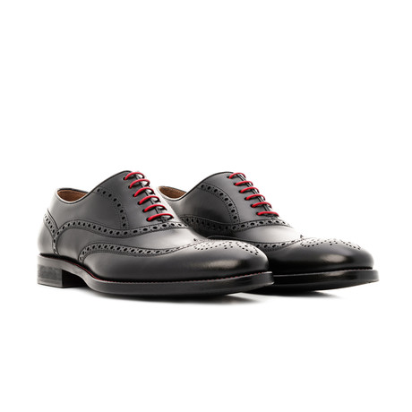 Oxford Calf Leather // Black + Red (Euro: 40)
