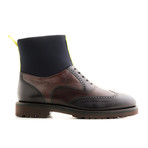 Neoprene Boot Smooth Leather + Neoprene Shaft // Blue + Yellow (Euro: 45)