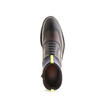 Neoprene Boot Smooth Leather + Neoprene Shaft // Blue + Yellow (Euro: 46)
