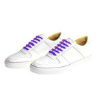 Sneaker Smooth Leather // White + Purple (Euro: 47)