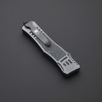 Drop Point Serrated Blade // Carbon Fiber