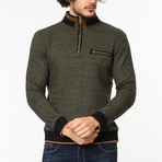 Quarter Zip Sweater // Green (L)
