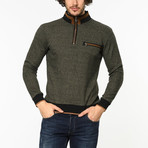 Quarter Zip Sweater // Green (M)